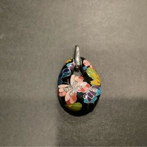 Bella Etoile butterfly kisses .925 silver and enamel pendant